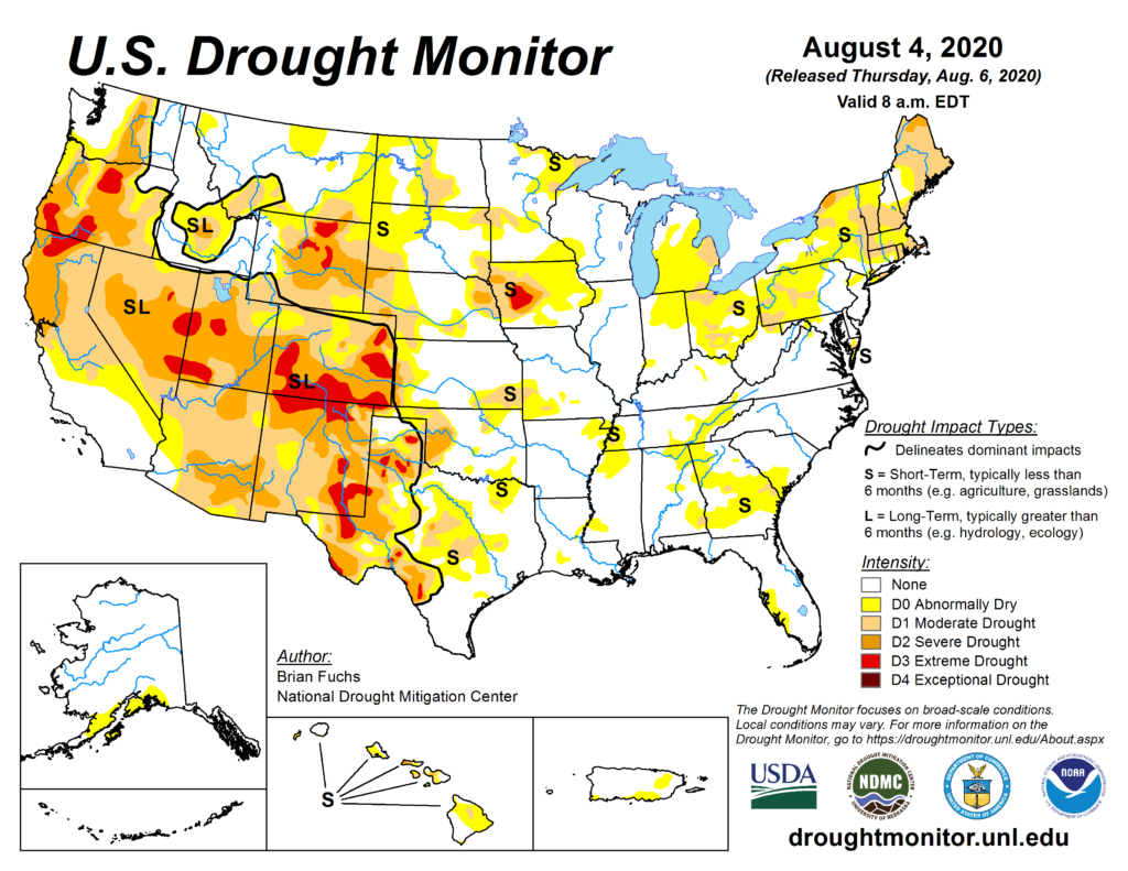 U.S. Drought Monitor Updated: Extreme Drought Southwest Iowa ...